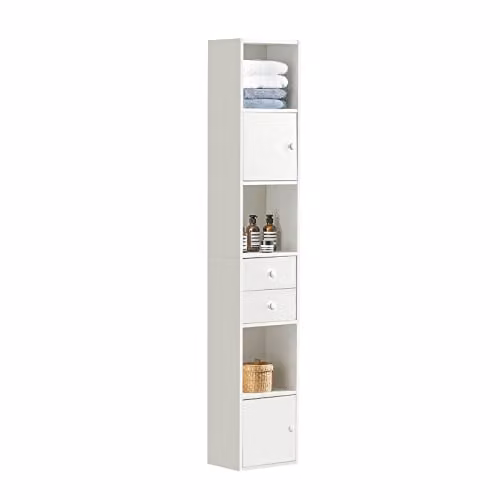 SoBuy Mobile Bagno Alto Colonna Bagno Salvaspazio Scaffale Cassettiera
