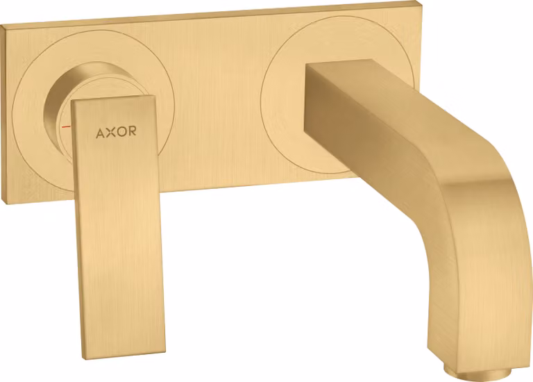 hansgrohe AXOR Citterio Mitigeur de lavabo, encastré, saillie 220mm, garniture découlement non verrouillable, avec plaque, 39119250, 39119250