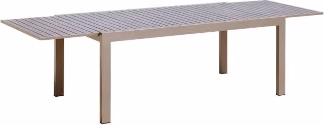 Tavolo da giardino e sala da pranzo allungabile GIORDANOSHOP in alluminio beige L: 100 cm, H: 75 cm, L estensibile fino a 240 cm