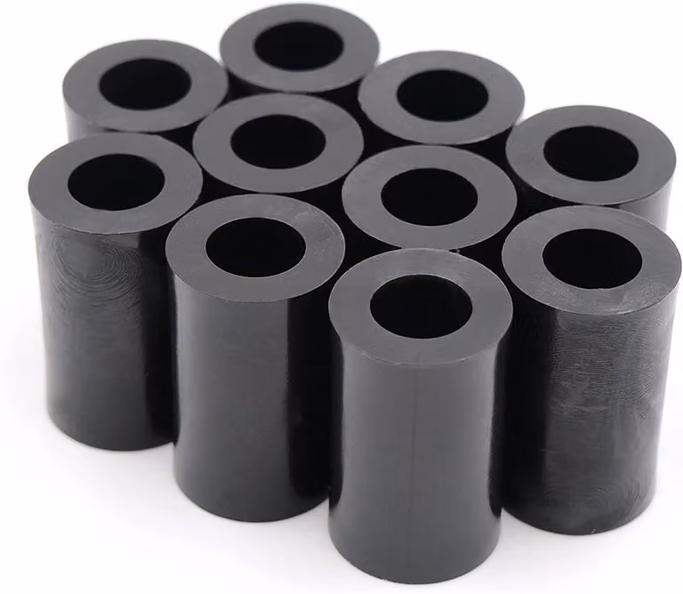 10 distanziatori a forma di anello, spessore 24 mm, diametro 15/8,2 mm, filettatura M8, in polietilene ad alta densità, per creare spazi tra i componenti