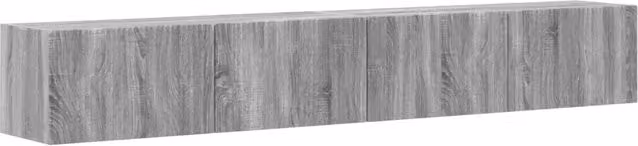 Set di 2 mobili porta TV da parete moderni con ripiani 98 x 31 x 29 cm in legno grigio sonoma 02_0054930