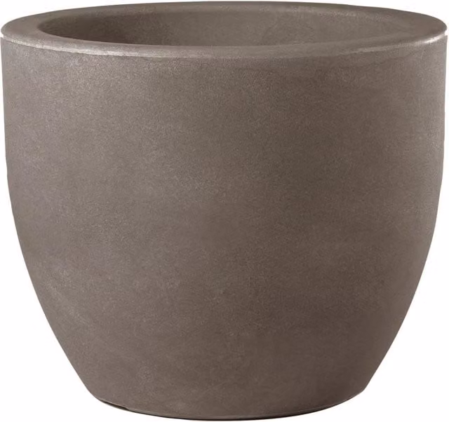 Vaso da giardino moderno Giordanoshop Ares 70 in resina beige Ø 70 cm – 1
