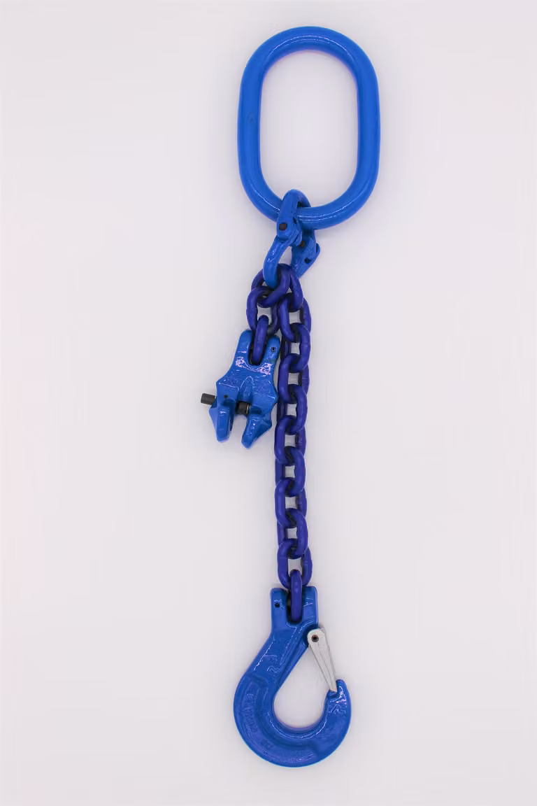 Catena da imbracatura grado 10 1 filo 1,0 m 13 mm con accorciamento blu
