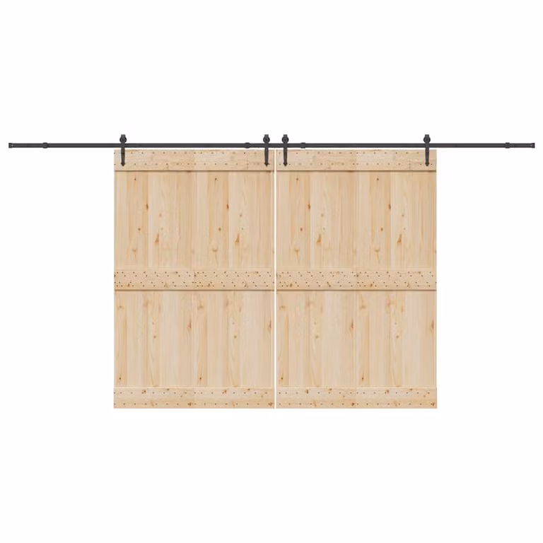 vidaXL Kit di Binari per Porte Scorrevoli in Acciaio Inox Nero Opaco 427 cm