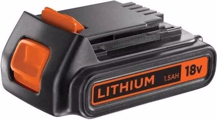 Batteria 18 V 1,5 Ah, BLACK+DECKER BL1518-XJ, B+D Power Connect, litio, nero, arancione