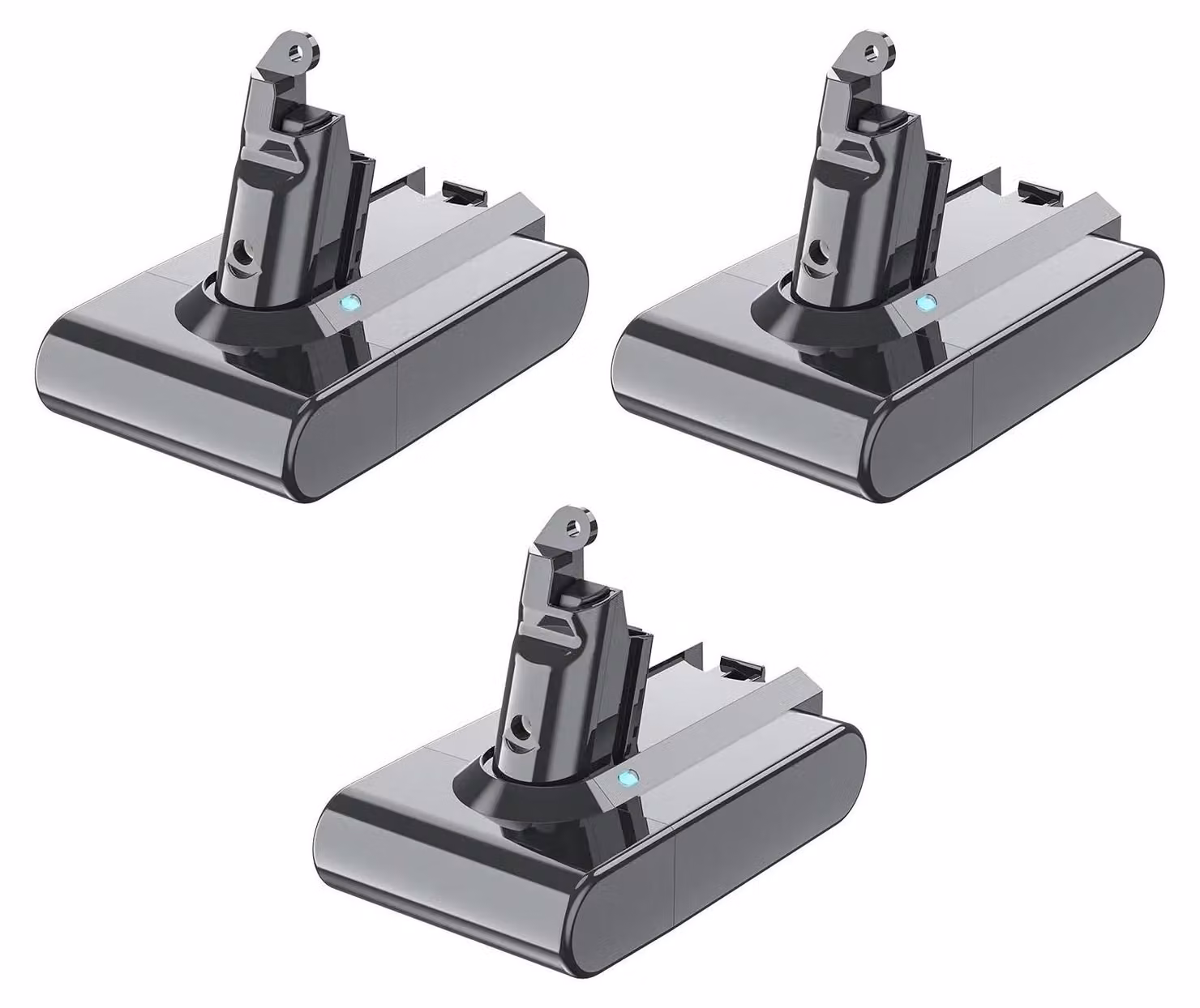 Batteria per aspirapolvere - Batteria di ricambio - 6000 mAh - Compatibile con V6/DC58/DC59/DC62/SV03/SV05/SV09 Absolute - Set da 3