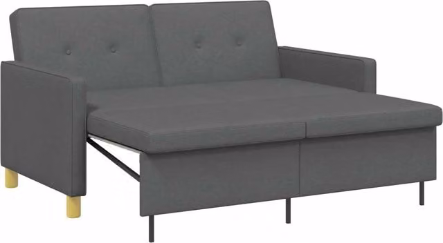 Divano letto | Sof¨¤ letto | Letto singolo Estraibile Grigio Scuro Tessuto