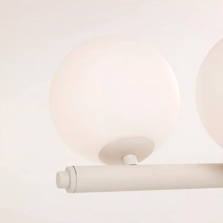 KARE Lampada a sospensione in vetro Scala Balls, dimmerabile, Crema / Ambra, Soggiorno / Sala da pranzo, Vetro, Design, Lampada a sospensione