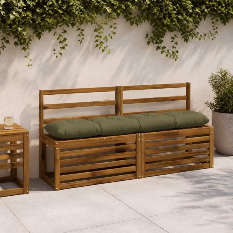 Cuscino per panchina vidaXL VIANEN verde, in poliestere con imbottitura in schiuma e fodera rimovibile, L: 140 cm x P: 140 cm x H: 12 cm