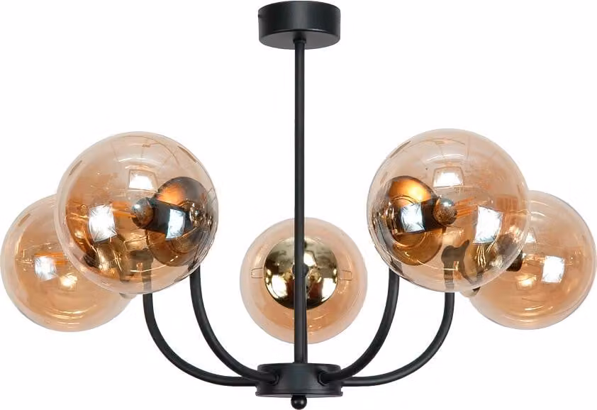 Lampada A Sospensione In Vetro Nero Bernstein 15-130 Esti Ned
