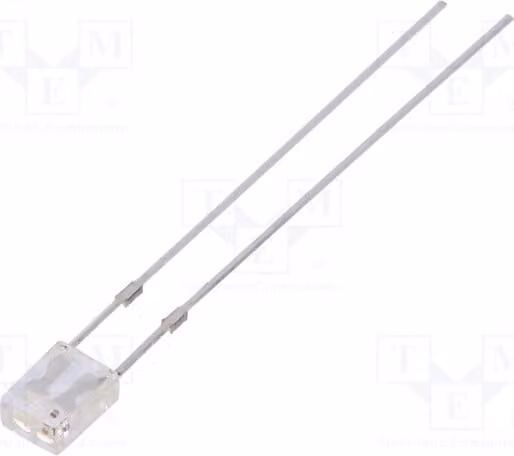 1 LED bipolare, giallo/blu, rettangolare (2x3x4 mm), angolo retto, 100°, modello OSYBP27BA1B