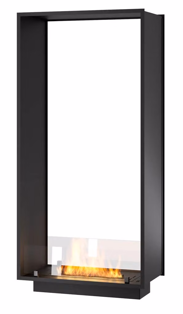 Camino a Bioetanolo da Incasso Bifacciale GIORDANOSHOP 2 Side 1400 Slim Verticale Nero con Vetro L/P/H: 143,5 x 35 x 73,5 cm – 2
