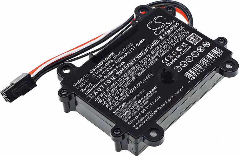 TECHTEK Batteria compatibile con [Bosch] 06008B0003, 06008B0101, 06008B0303, Indego 350, Indego 400, Indego 400 Connected, Indego M+ 700, Indego M700