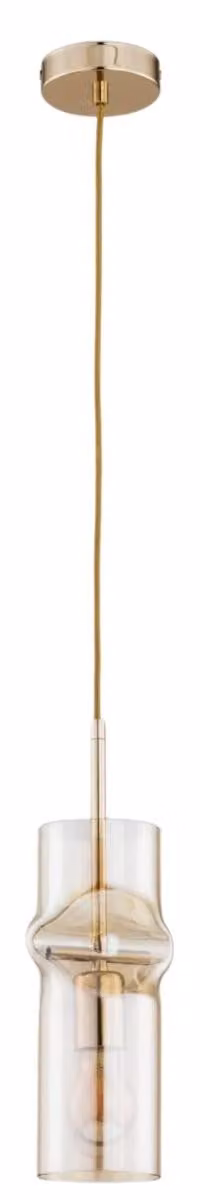 Lampada a sospensione Kapris dorata 1xE27x60W in vetro, dimensioni: 90x13x13 cm, IP20, Alfa