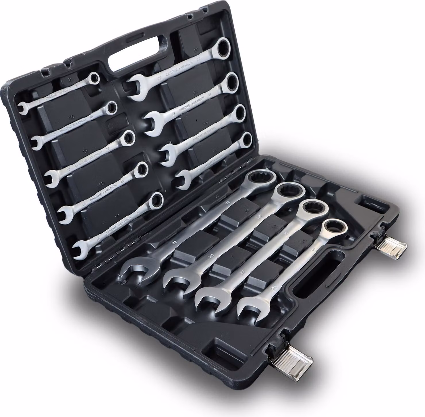 Set di chiavi ad anello a cricchetto da 13 pezzi Bituxx | Chiave combinata in acciaio al cromo vanadio | 8-32 mm MS-19597
