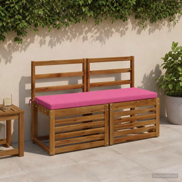 vidaXL Cuscino per panchina SOEST Rosa, L 120 x P 40 x H 5 cm