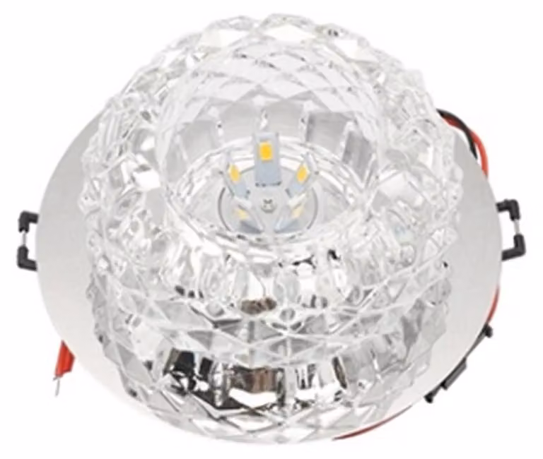 Lampada a soffitto moderna a LED con cristalli, 5W, ideale per illuminare ingressi, corridoi, sale d'ingresso, soggiorni