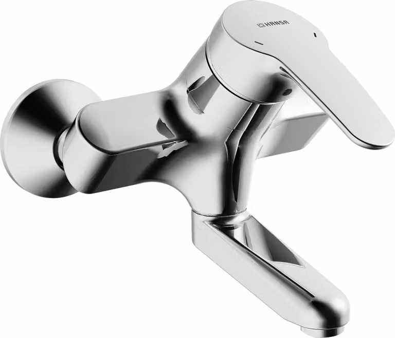 Miscelatore lavabo a parete Hansa Mix, sporgenza 160 mm, cromato, 1 pezzo.