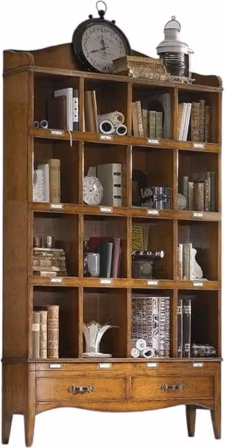Libreria Direttorio 16 vani in legno di Mobili 2G, colore marrone, L 122 cm x P 31 cm x H 219 cm – 1