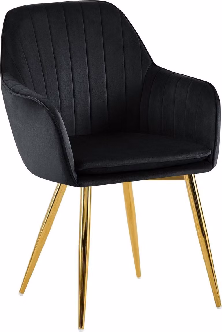 Sedia da pranzo Cheryl - Sedia da pranzo in velluto - Comfort ergonomico, struttura in metallo