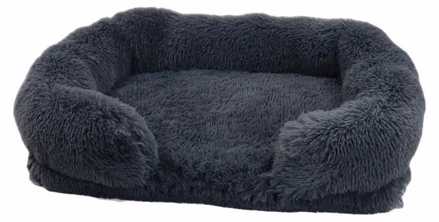 Cuccia ortopedica per cani con rivestimento removibile e lavabile, colore grigio, taglia XXL (120x80x20 cm)