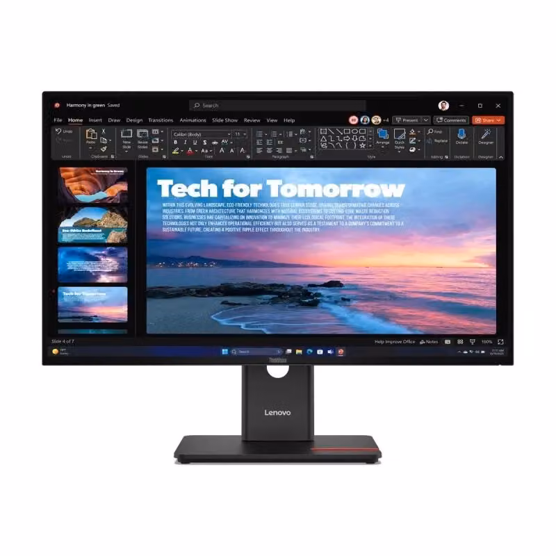 Monitor Lenovo ThinkVision T27QD-40 da 27 pollici, Pannello IPS QHD 2K, 120Hz, Nero – 2