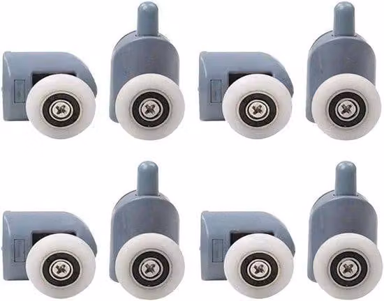 Set di 8 rotelle per porta doccia e vasca da bagno