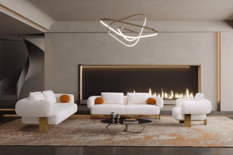 Sofagarnitur Wohnzimmer Komplett Sofas Set Design Modern Luxus Sessel