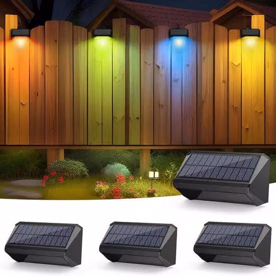 Illuminazione da giardino a energia solare - Set di 4 luci LED da giardino - Impermeabili - Lampade solari - Bianco caldo/Cambio di colore