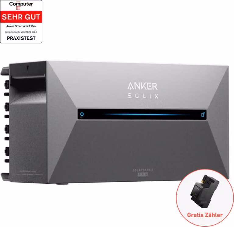 Accumulatore solare Anker SOLIX Solarbank 2 E1600 Pro Con contatore intelligente Anker SOLIX per centrale elettrica da balcone