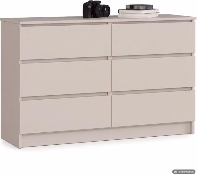 Comò K120 Cashmere 120 cm 6 cassetti 120x40x77 cm