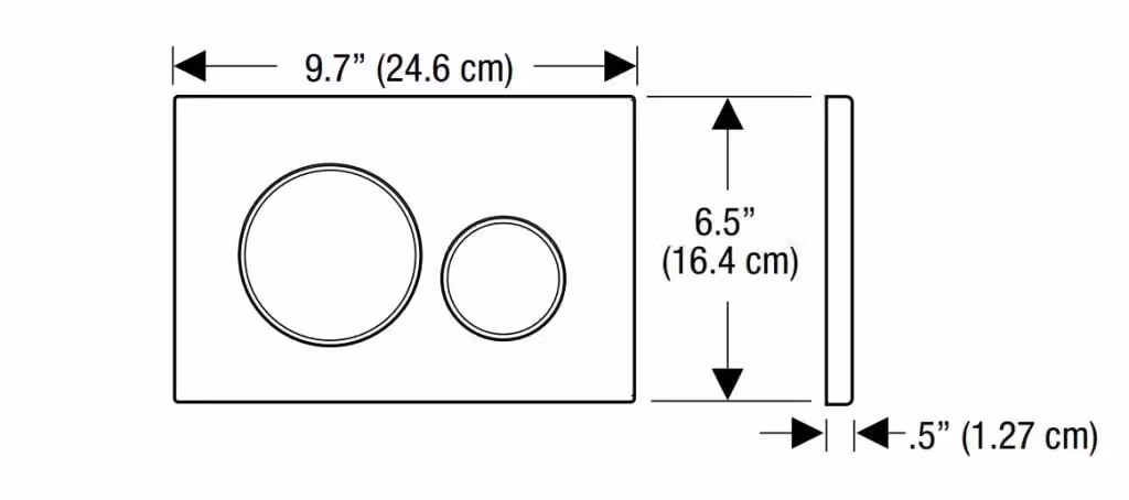 Placca di Comando Geberit Sigma20 a Doppio Tasto in Plastica Nero Opaco – 2