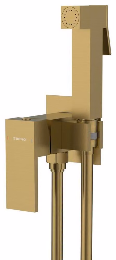 Miscelatore per bidet CUBEMIX con arresto doccia, oro opaco
