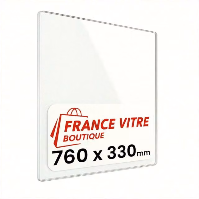 Vetro di ricambio per stufa a legna Invicta modello 6521-23poele-decor-1000, trasparente, L: 76,0 cm, H: 33,0 cm, Spessore: 4,0 mm