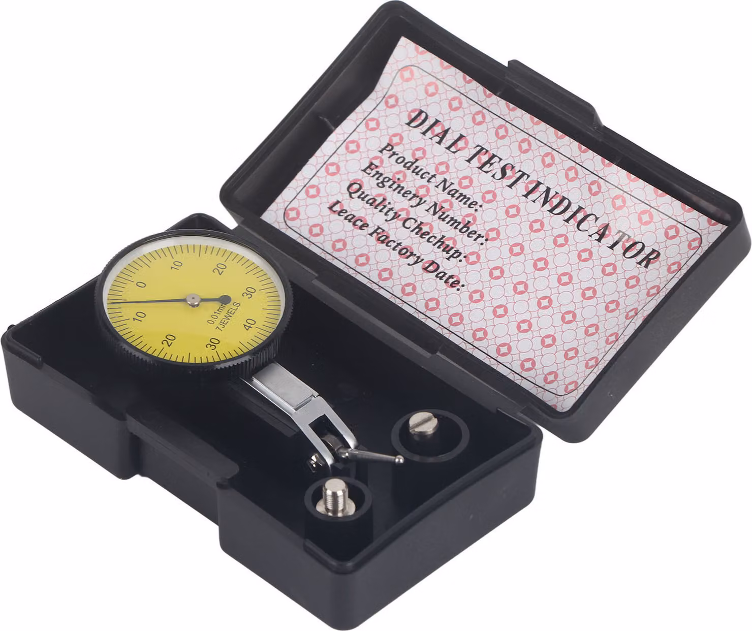 Calibro di precisione del kit di strumenti dell'indicatore di prova a leva da 0,01 mm con custodia grigia
