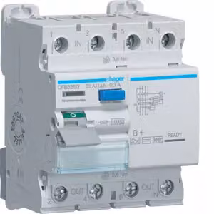 Interruttore differenziale Hager 3P+N 10 kA 25 A 300 mA tipo B+ CFB625D