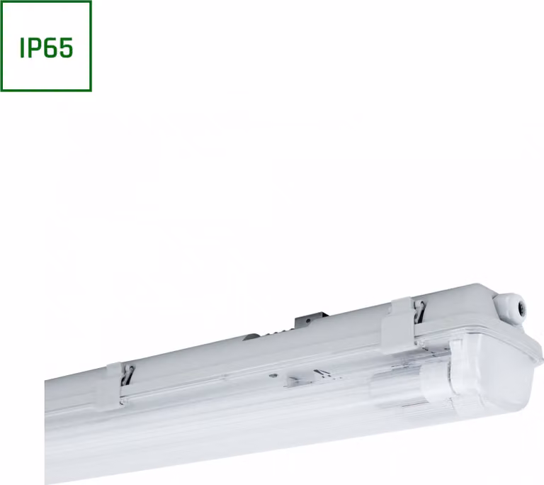 Spectrum apparecchio antiumidità Limea grigio 71cm IP65 per 2 tubi LED T8 G13 60cm
