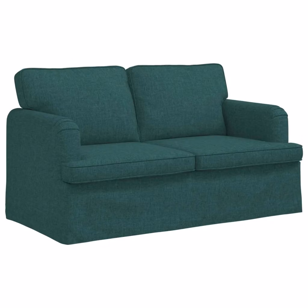 vidaXL Divano Verde Scuro in Tessuto con Struttura in Metallo L: 144 cm, P: 80 cm, H: 85 cm – 2
