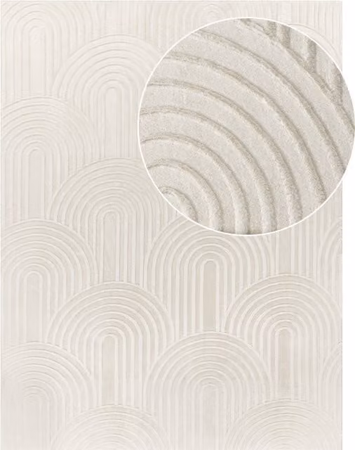 Tappeto in pelliccia sintetica Lelystar color crema L: 160 cm, P: 220 cm – 1