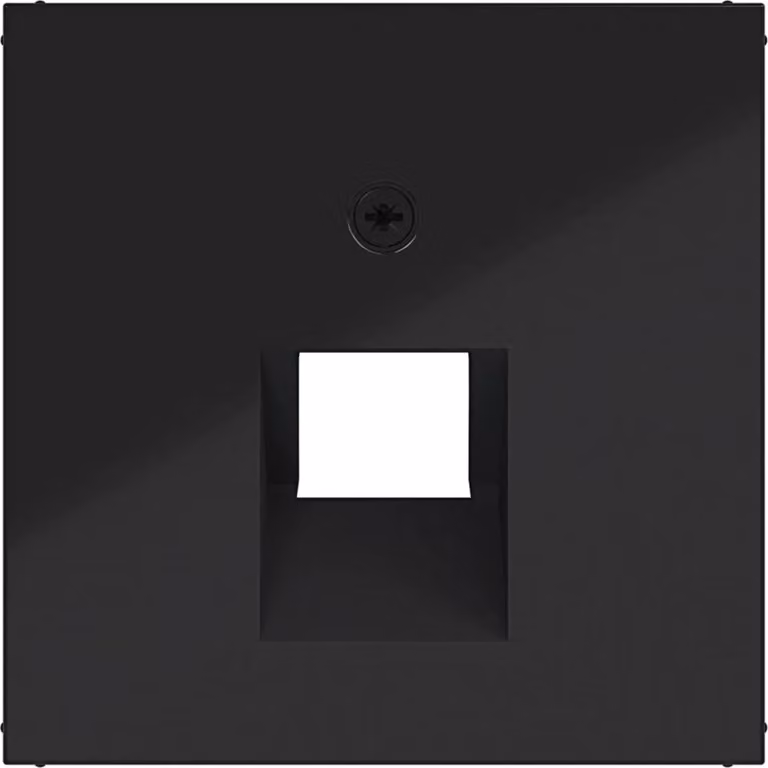 Hager, elemento centrale per presa elettrica UAE, 1 modulo, uscita angolata a 45°, tipo A.x/C.x, finitura nera lucida, confezione da 10 pezzi.