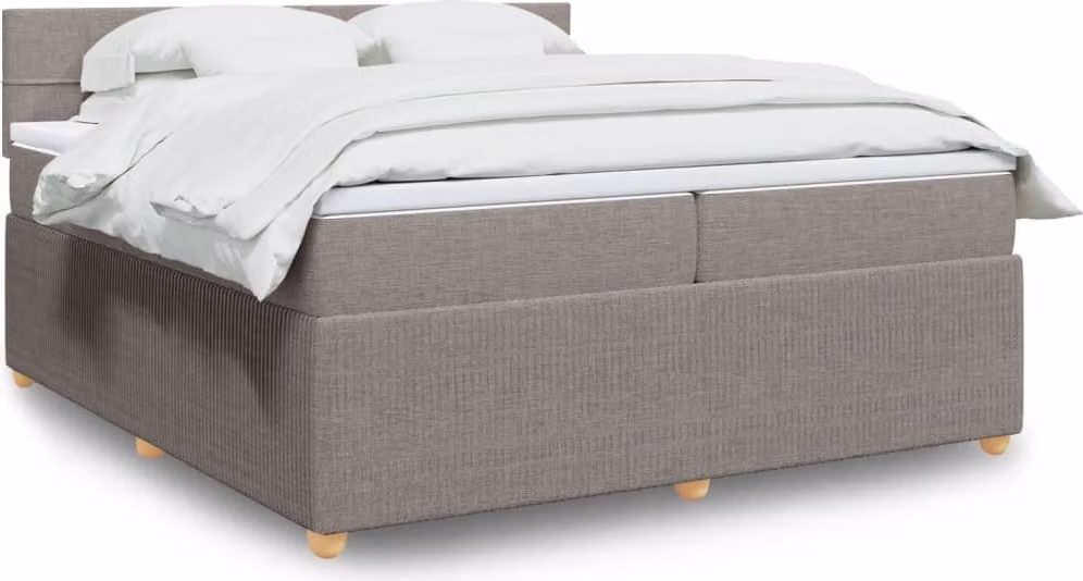Maison Exclusive - Letto boxspring con materasso Taupe 200x200 cm Tessuto