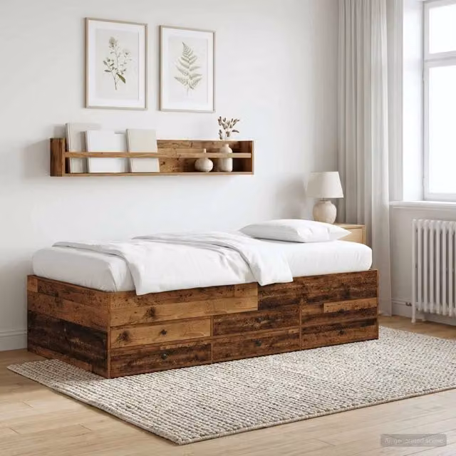 Telaio del letto con storage Legno antico 80 x 200 cm 3429648