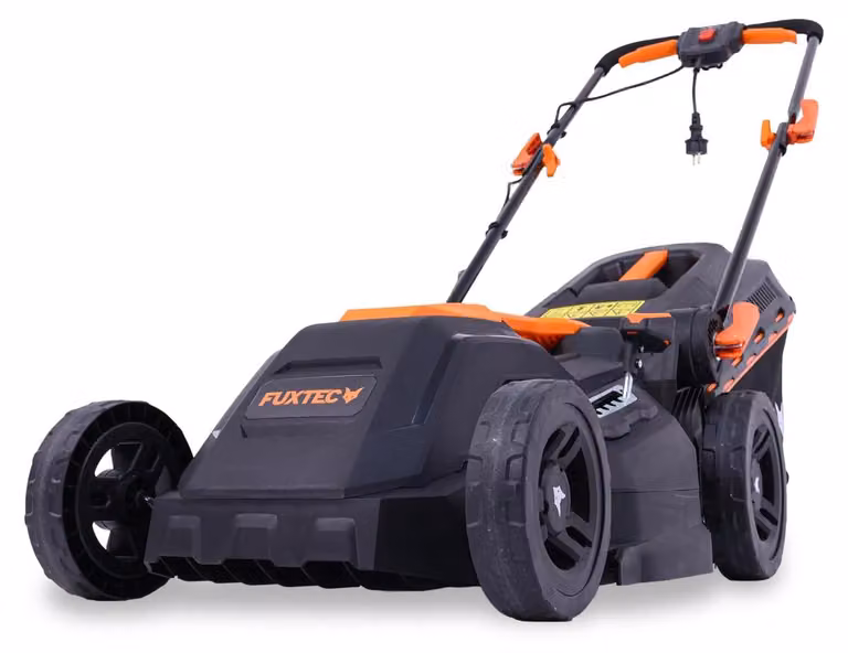 Tagliaerba elettrico, 1600 W, larghezza di taglio 38 cm, contenitore di raccolta erba da 40 litri, altezza di taglio regolabile su 7 posizioni, peso leggero: 12 kg