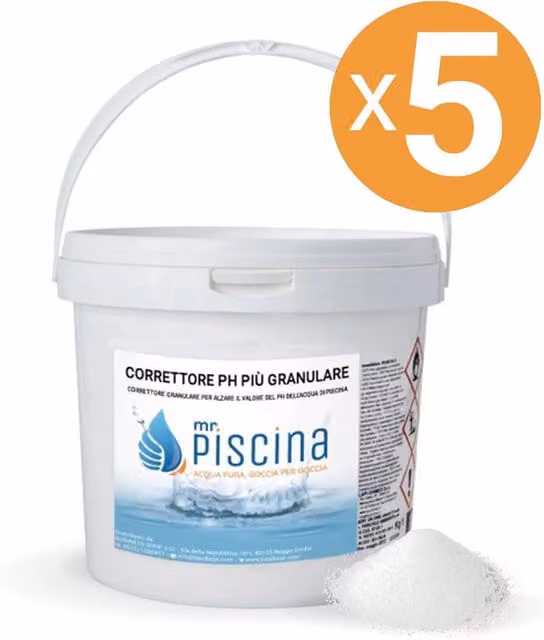 CORRETTORE PH PIU' GRANULARE per piscina Quantità confezione: 5 confezioni