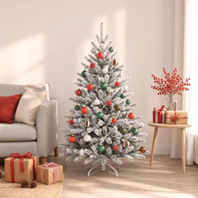 vidaXL Set di Palline di Natale 88 pz Rosso, verde e bianco Ø 6 cm