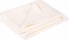 Coperta per lettino Italbaby in pile 100% poliestere, colore bianco, L: 145 cm x P: 110 cm