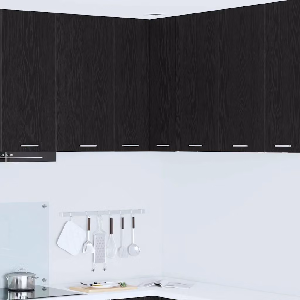 Armadio pensile da cucina moderno vidaXL in nero e bianco L/P/H: 57 x 57 x 80 cm