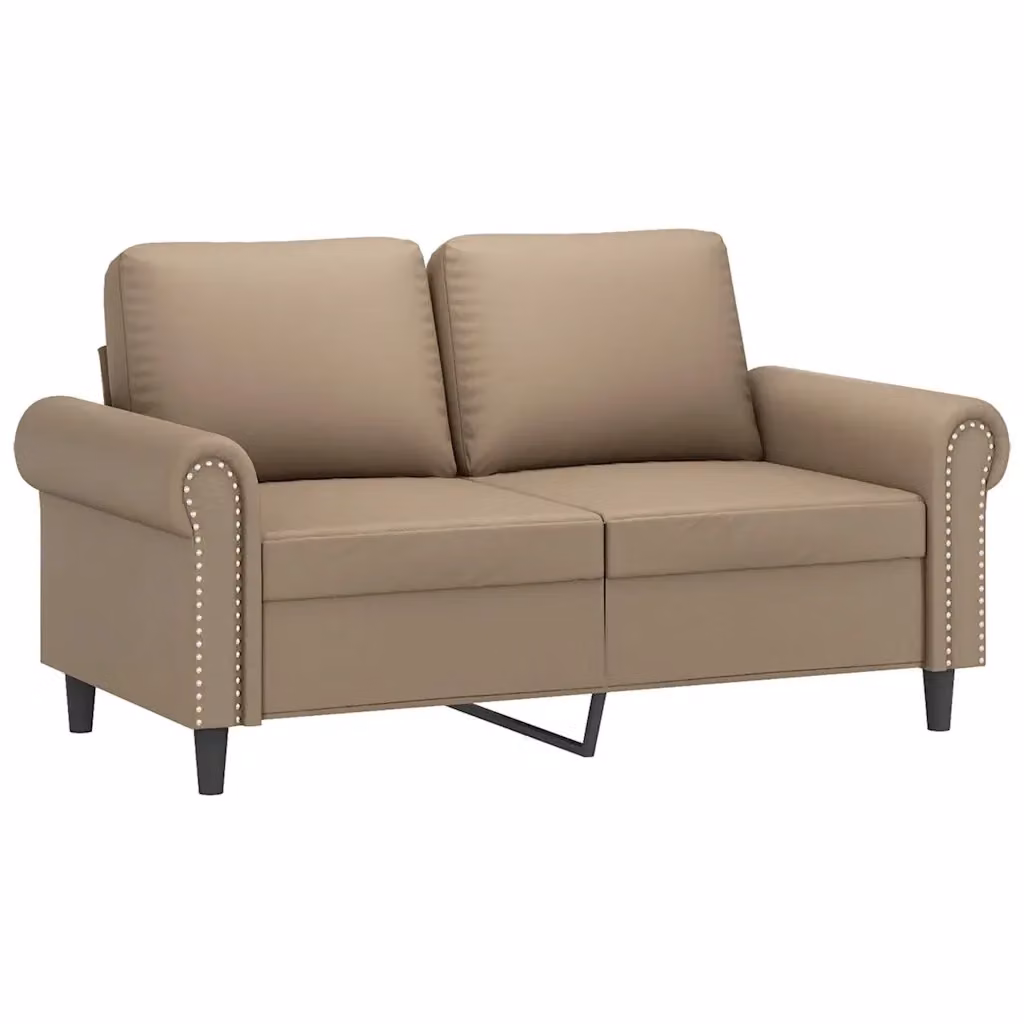 Divano letto click-clack moderno vidaXL in similpelle beige con struttura in metallo per il tuo soggiorno L/P/H: 152 x 80 x 77 cm – 2