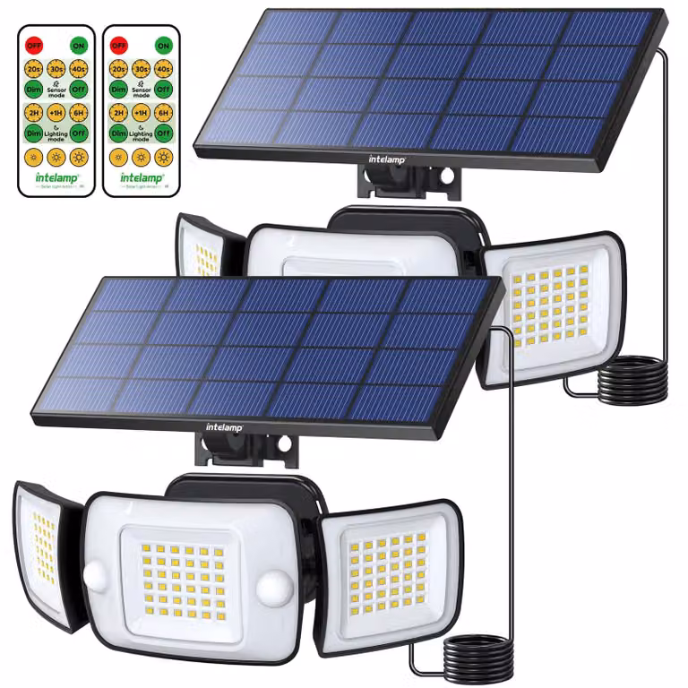 Lampada solare con sensore di movimento, 1200 lumen, angolo di illuminazione di 270°, temperatura di colore 6500 K