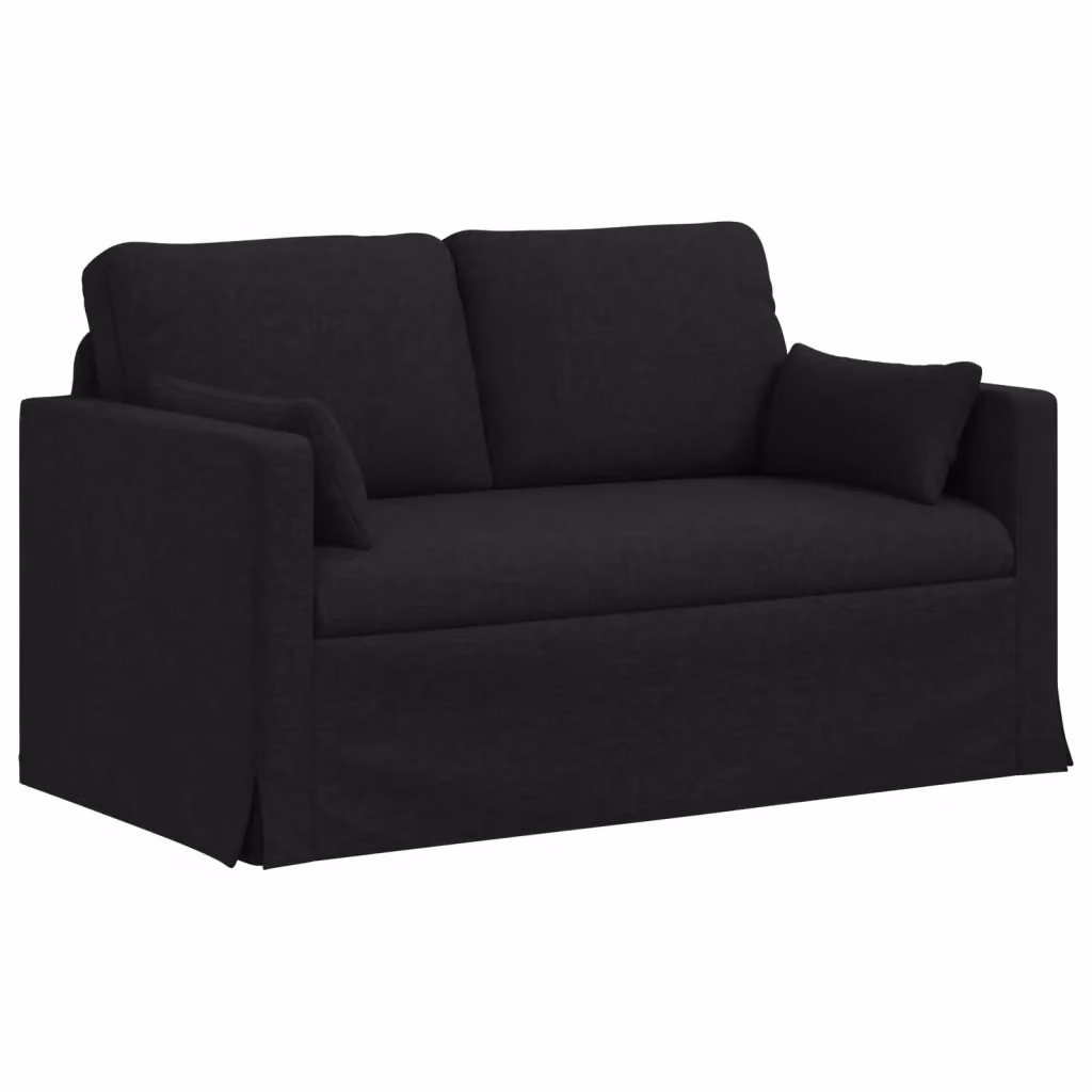 vidaXL Divano Nero in Tessuto con Struttura in Metallo L: 139 cm, P: 78 cm, H: 80 cm – 2